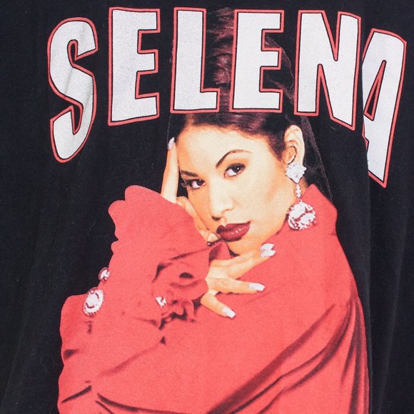 Selena Shirt Womens Large Black Graphic Tee - Picture 5 of 6